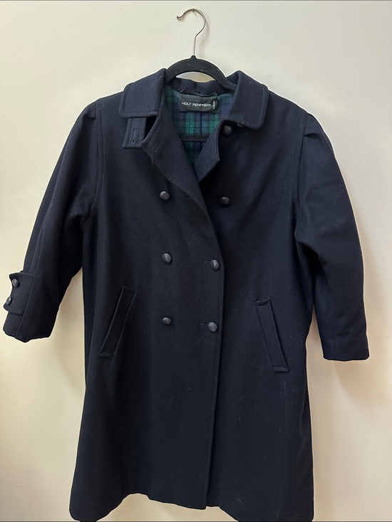 Holt Renfrew Other - Vintage Holt Renfrew Kids Navy Double-Breasted Pea Coat Wool Blend 80s